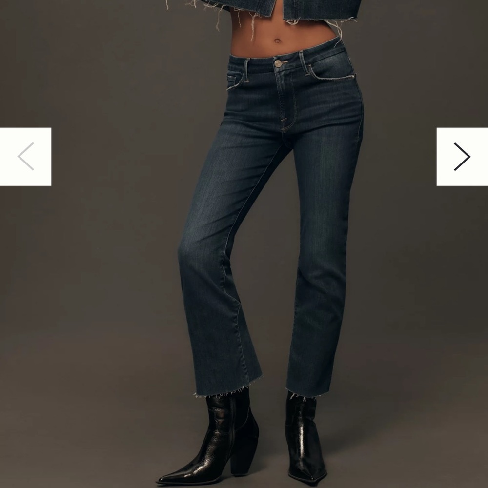Frame Denim Le Crop Mini Bootcut Dark Wash Denim Jeans